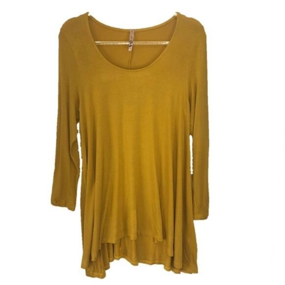 Boho Style Yellow Gold Flowy Tunic Dress - Picture 1 of 3
